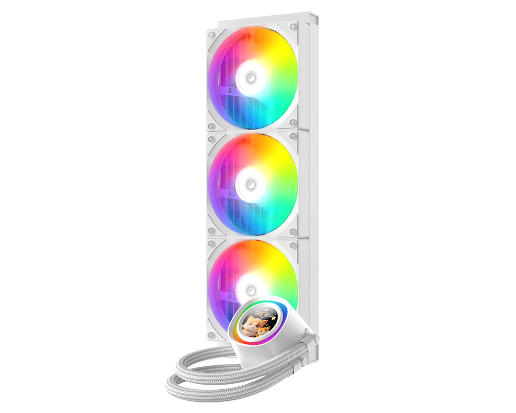 ID-COOLING FX360 LCD Gen 7 Pro Pump ARGB White AIO Liquid Cpu Cooler