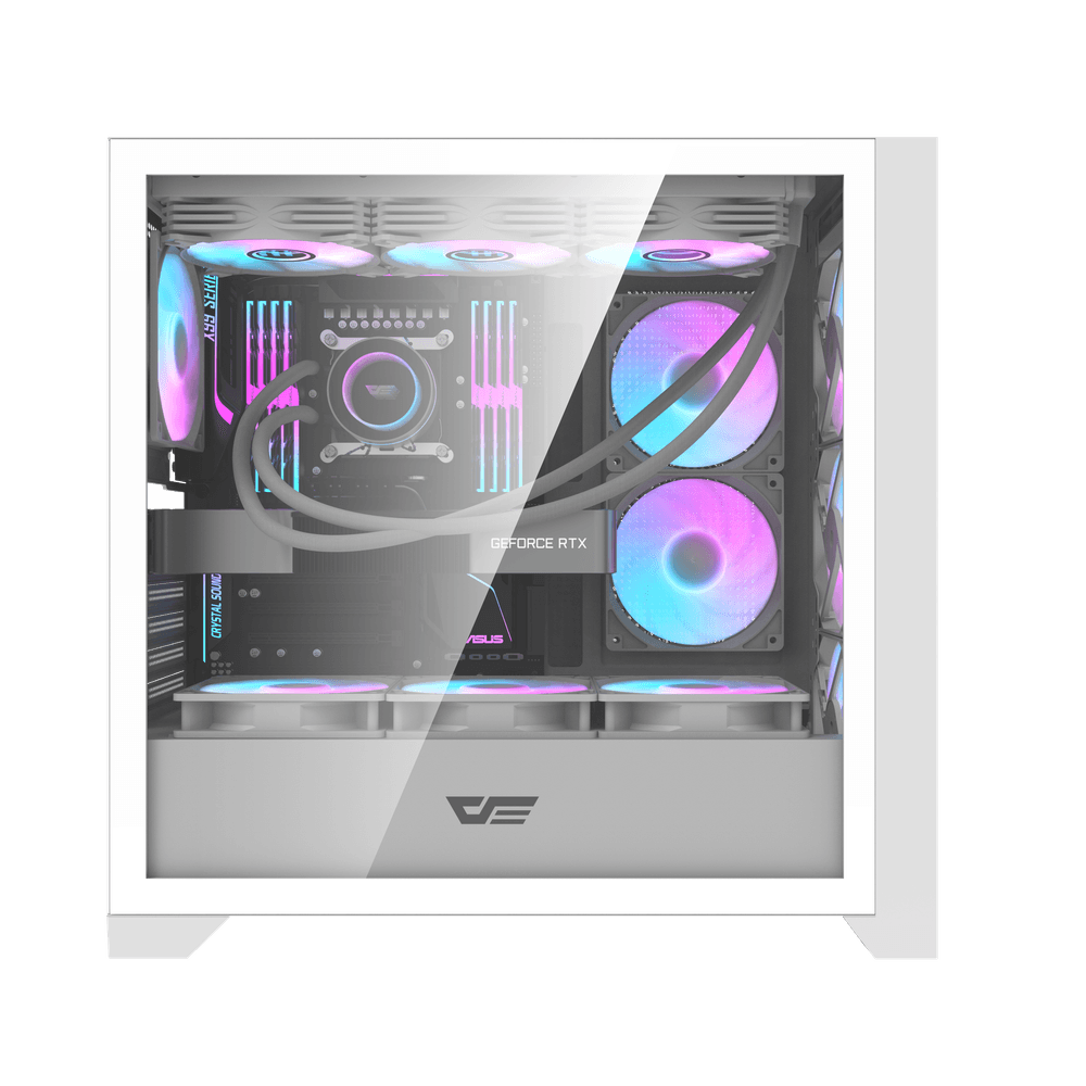 Case Darkflash DRX90 White with Aigo AT650 PSU 650W 80+ Bronze
