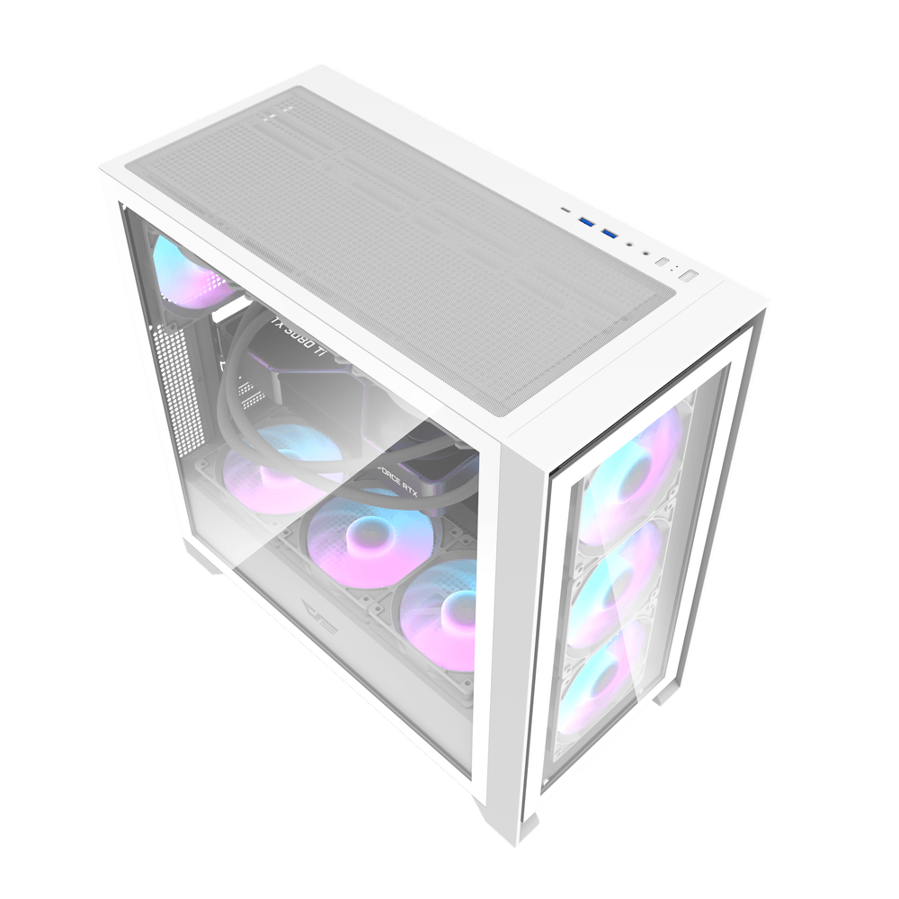 Case Darkflash DRX90 White with Aigo AT650 PSU 650W 80+ Bronze
