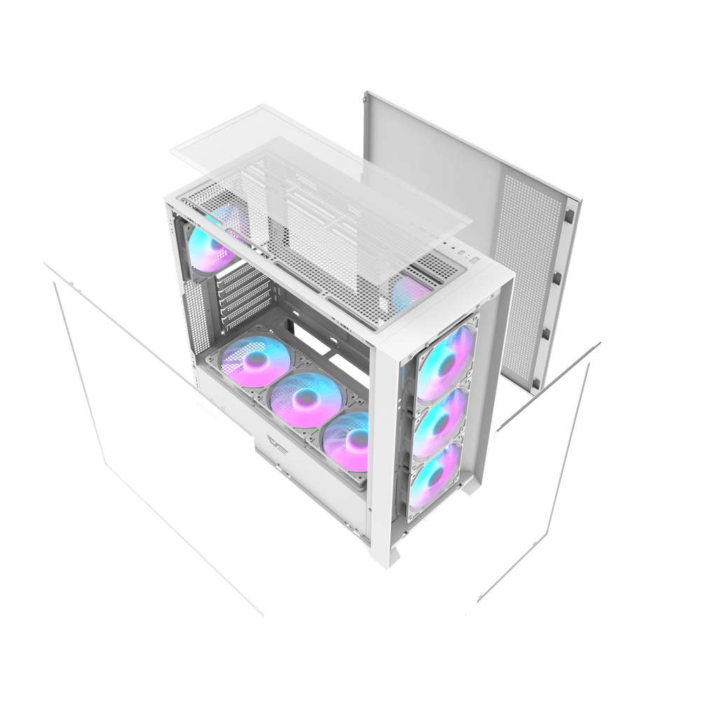 Case Darkflash DRX90 White with Aigo AT650 PSU 650W 80+ Bronze
