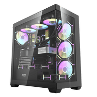 Case Darkflash DS900 Black 4 Fan Black + PSU GP750 750W 80 Plus Bronze