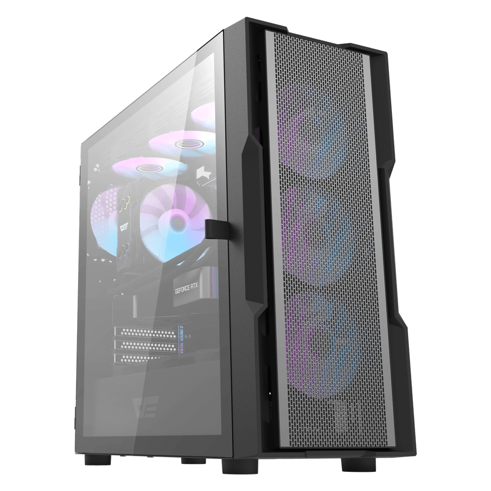 DarkFlash DK431 Front Glass EATX Case Black