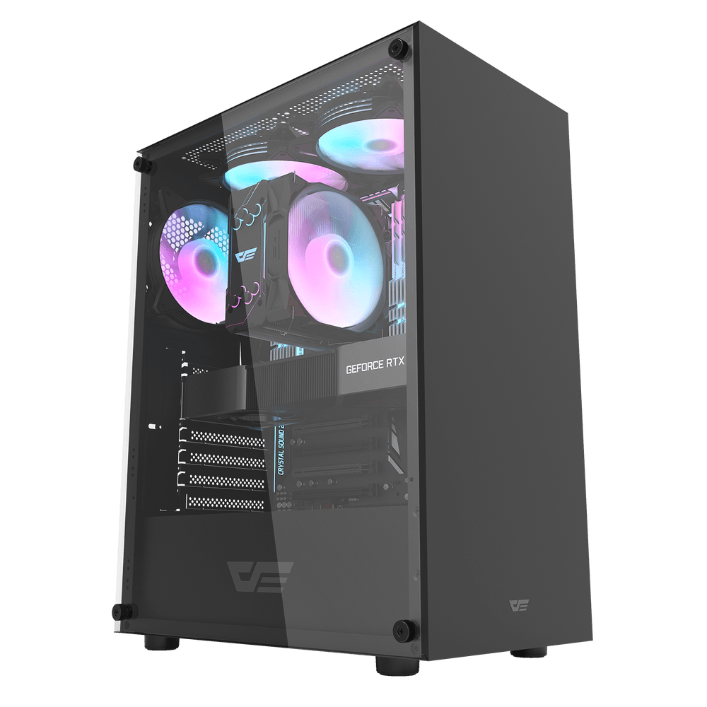 Case DarkFlash DK100 M-ATX PC Black Case