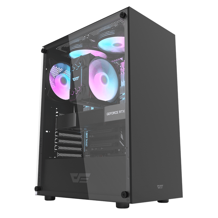 Case DarkFlash DK100 M-ATX PC Black Case