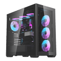 DarkFlash DLX4000 Glass E-ATX case include 9 ARGB fans Black