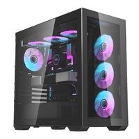 DarkFlash DLX4000 Glass E-ATX case include 9 ARGB fans Black