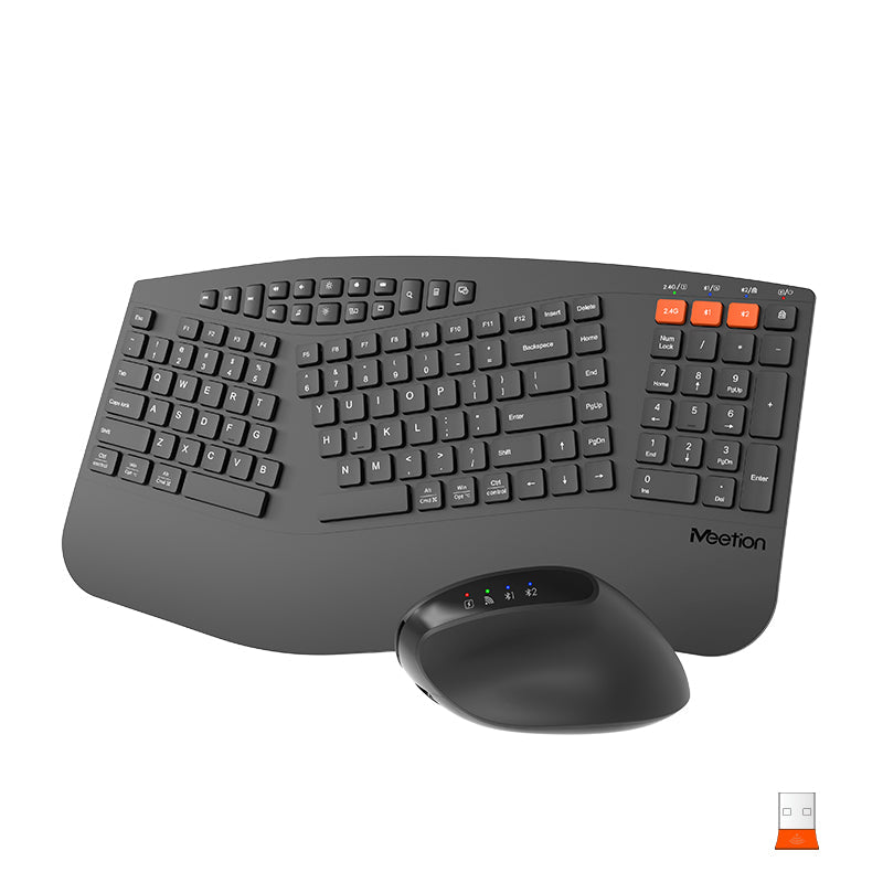 Combo Meetion Director B2 Wireless And Bluetooth Dual Mode Ergonomic Keyboard And Mouse