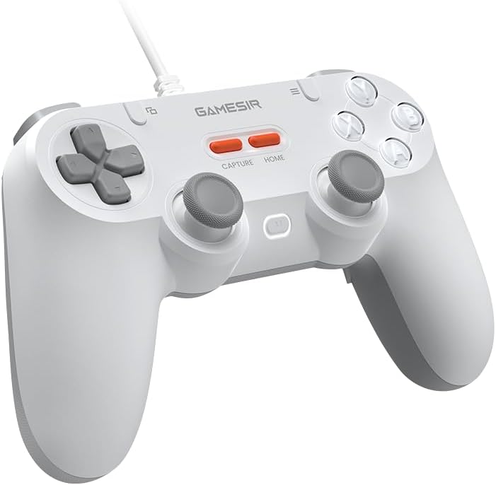 جهاز تحكم GameSir T3 Lite أبيض - الكابل السلكي