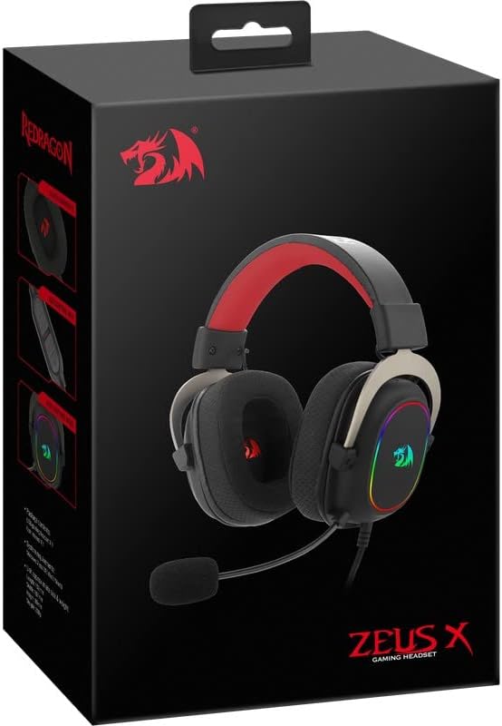 سماعة رأس الألعاب السلكية Redragon H510 Zeus-X RGB - صوت محيطي 7.1