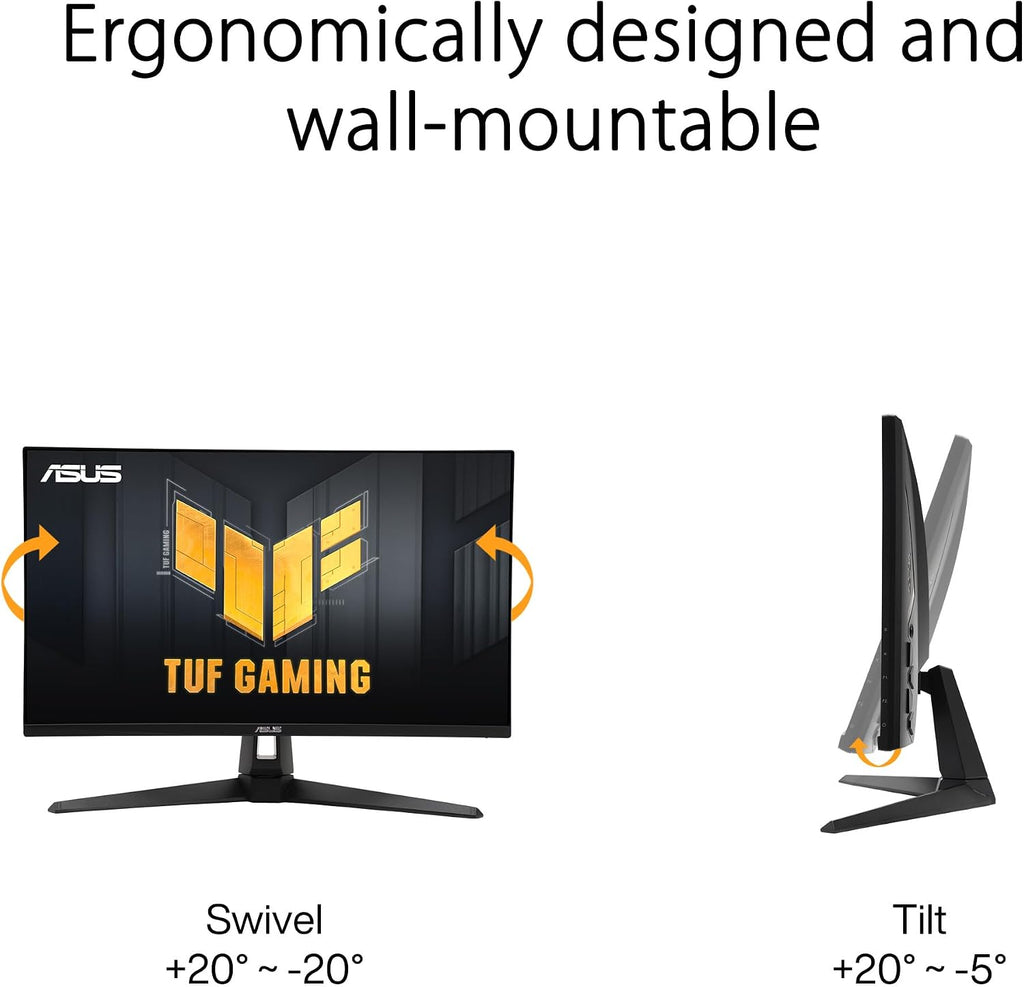 ASUS TUF Gaming VG27AQM5A 27 Inch 2K QHD 2560×1440 300Hz 0.3ms GTG Fast IPS G-Sync Compatible FreeSync Premium Black Gaming Monitor