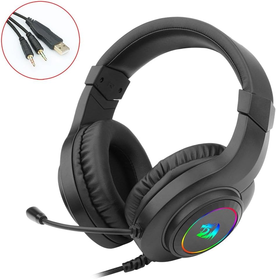 سماعة Redragon HYLAS H260 - إضاءة RGB والمايكروفون