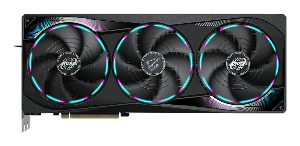 كرت شاشة Gigabyte AORUS RTX 5070 Ti Master يوضح المنافذ