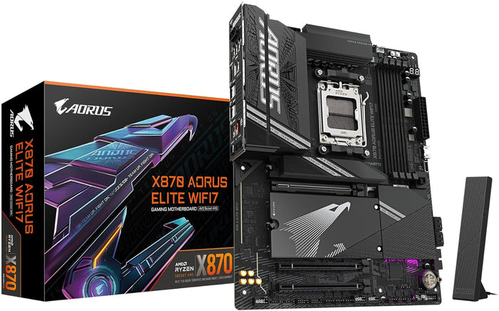 GIGABYTE X870 AORUS Elite WIFI7 AM5 Motherboard - front view