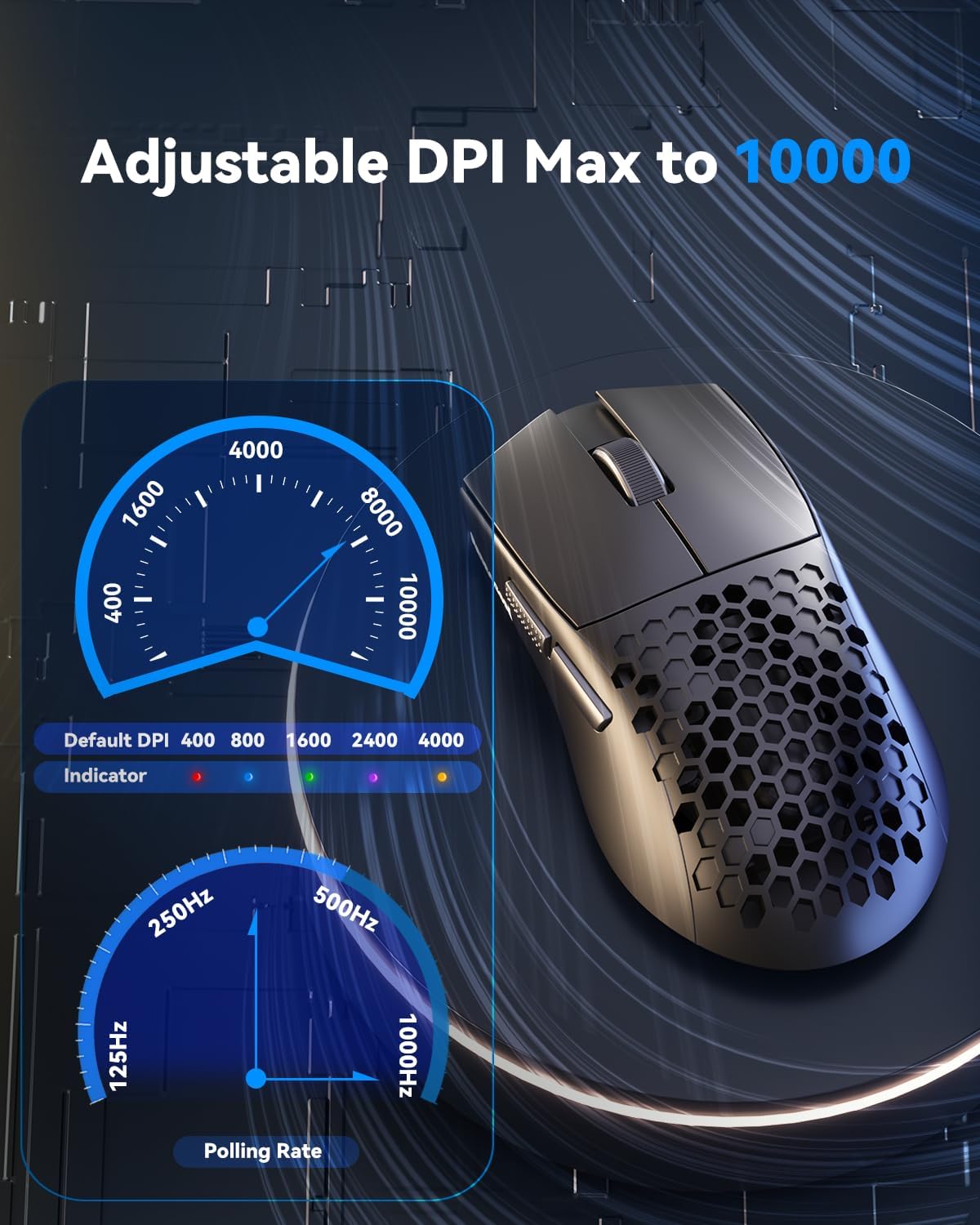 فأرة Redragon M617 - الهيكل الشتوي والكابل