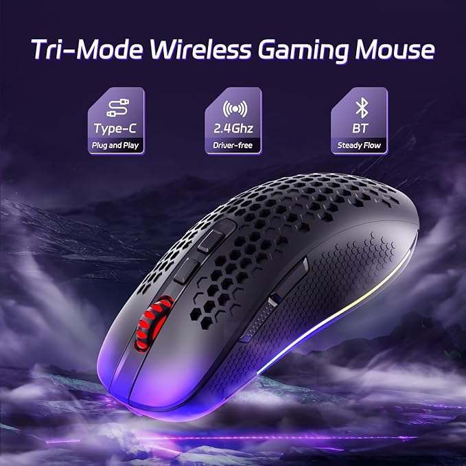 ماوس الألعاب اللاسلكي Redragon M694 مع هيكل قرص العسل