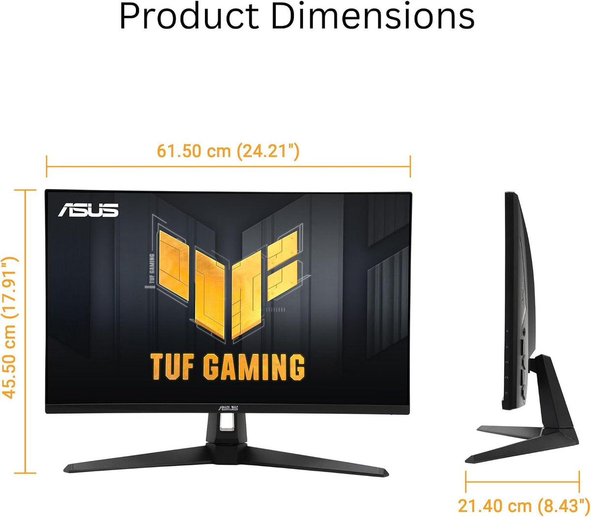 ASUS TUF Gaming VG27AQM5A 27 Inch 2K QHD 2560×1440 300Hz 0.3ms GTG Fast IPS G-Sync Compatible FreeSync Premium Black Gaming Monitor