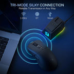 ماوس الألعاب اللاسلكي الخفيف الوزن Redragon M998 مع قاعدة شحن RGB مغناطيسية