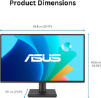 ASUS VA249HG – 23.8-Inch IPS Full HD 1920x1080, 120Hz, 1ms MPRT, HDMI & VGA, Low Blue Light, Flicker-Free, VESA mountable