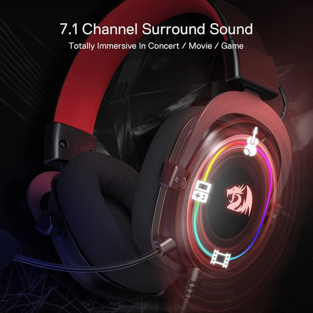 سماعة رأس الألعاب السلكية Redragon H510 Zeus-X RGB - صوت محيطي 7.1
