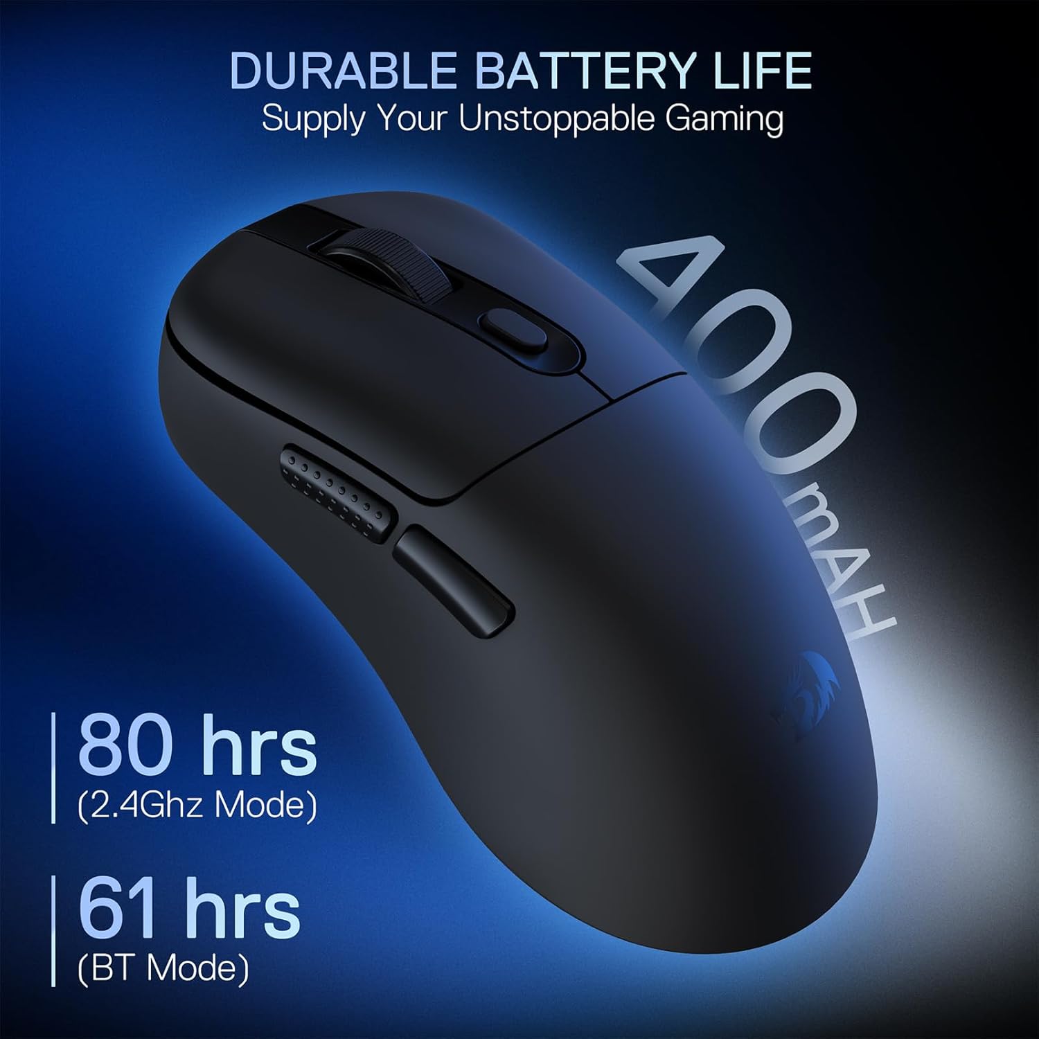 ماوس الألعاب اللاسلكي الخفيف الوزن Redragon M998 مع قاعدة شحن RGB مغناطيسية