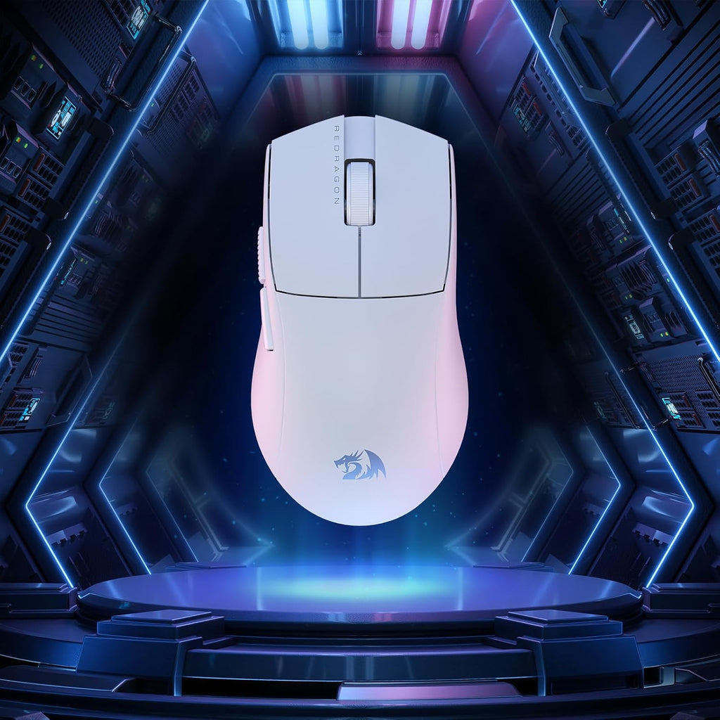 فأرة Redragon M724 أبيض - منظر جانبي