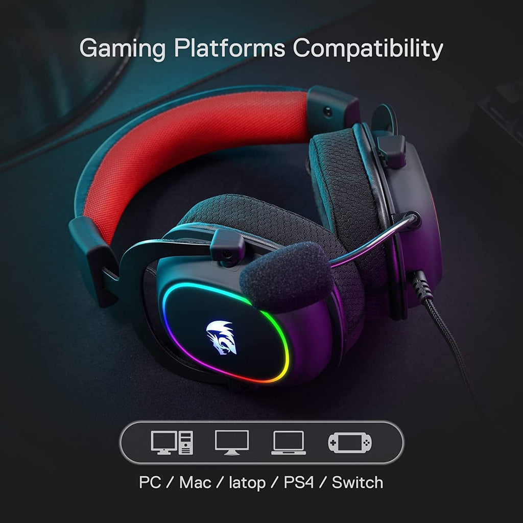 سماعة رأس الألعاب السلكية Redragon H510 Zeus-X RGB - صوت محيطي 7.1