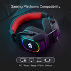 سماعة رأس الألعاب السلكية Redragon H510 Zeus-X RGB - صوت محيطي 7.1