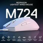ماوس الألعاب السلكي ريديراجون M724 الأبيض