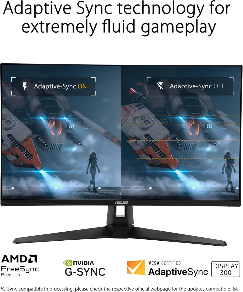 ASUS TUF Gaming VG27AQM5A 27 Inch 2K QHD 2560×1440 300Hz 0.3ms GTG Fast IPS G-Sync Compatible FreeSync Premium Black Gaming Monitor