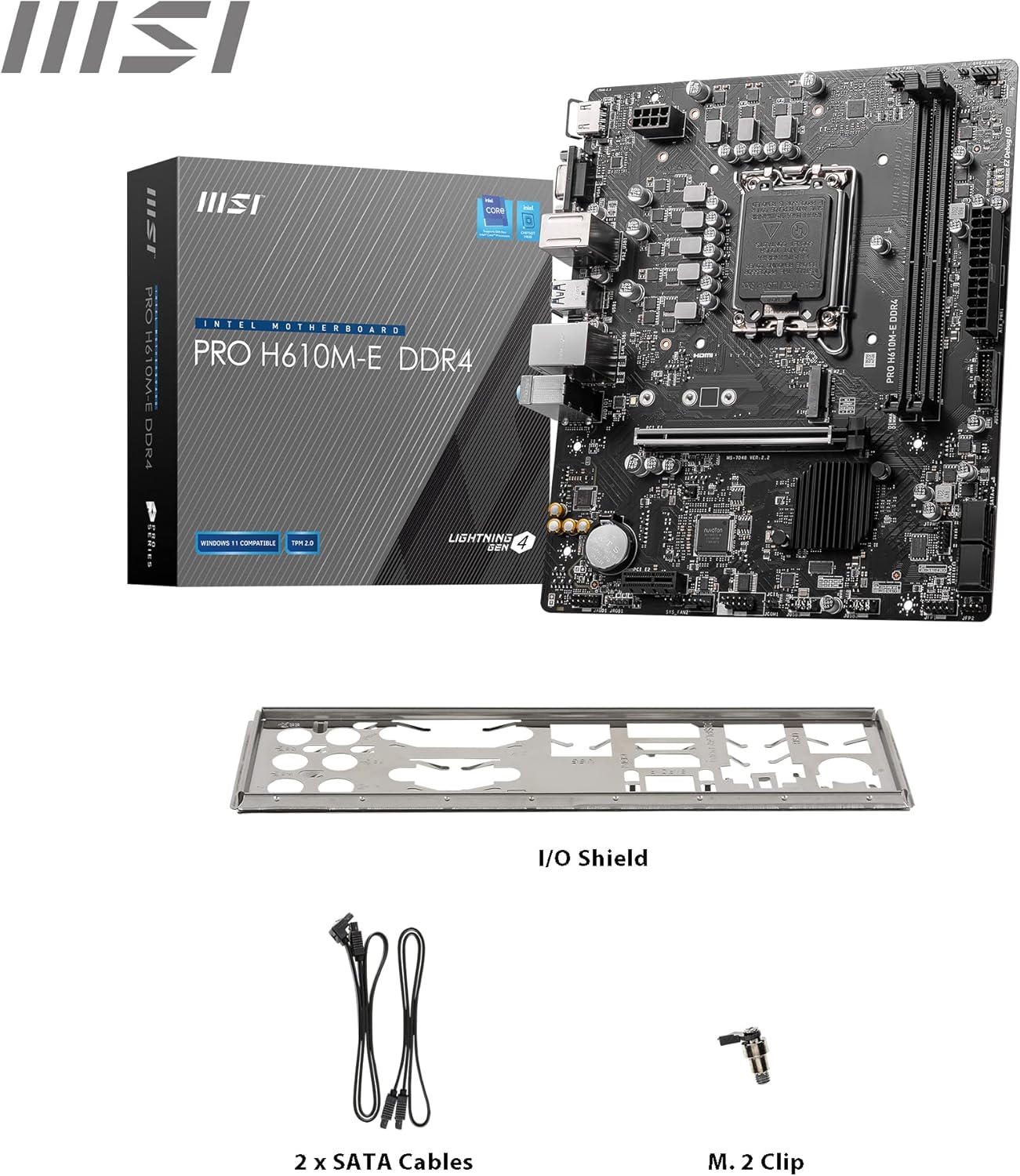 اللوحة الأم MSI PRO H610M-E إنتل DDR4
