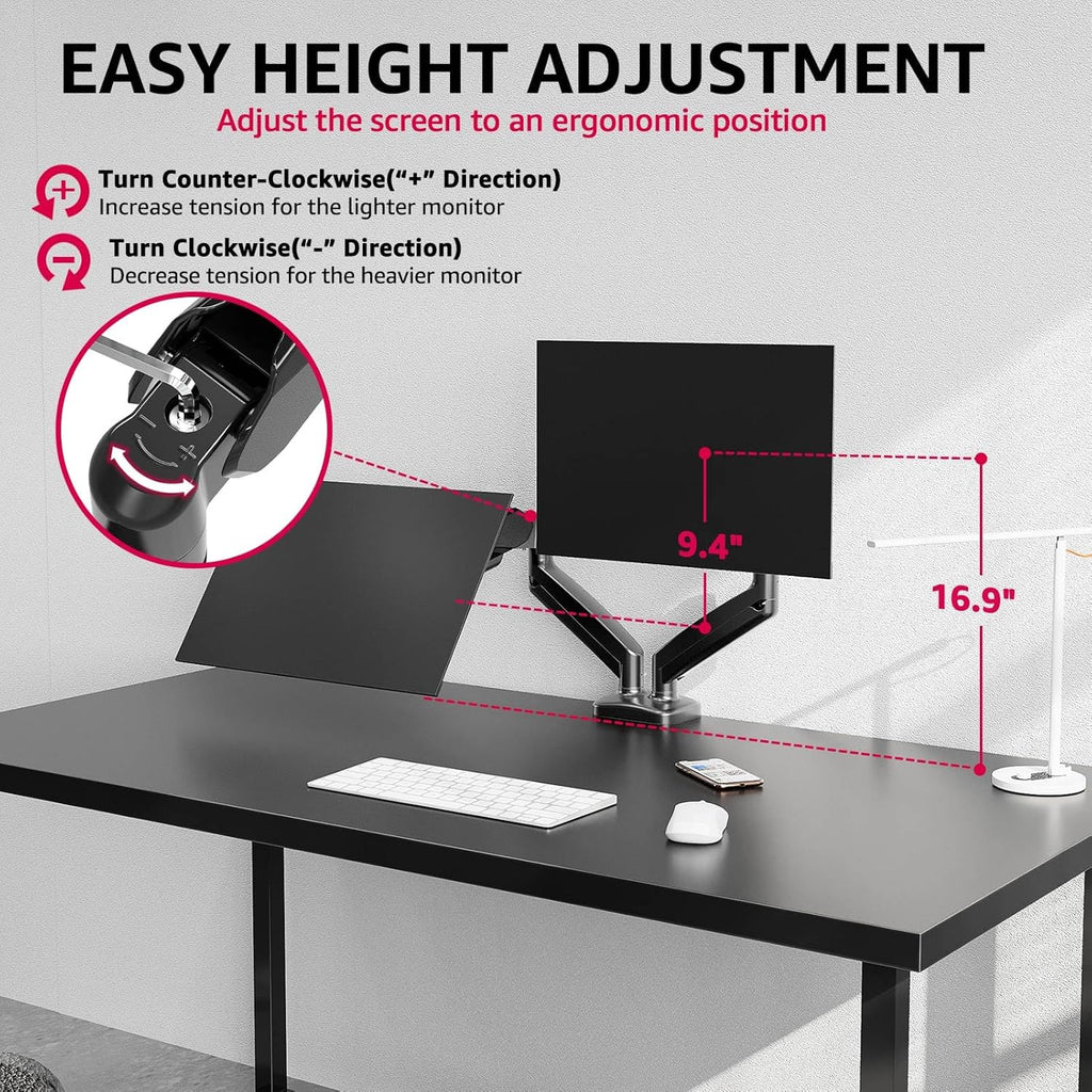Redragon GMK915 Dual Monitor Mount Stand
