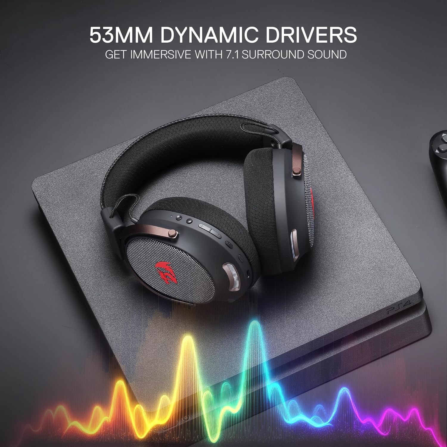 مقارنة أوضاع اتصال سماعة Redragon H858: لاسلكي، بلوتوث، USB-C، AUX