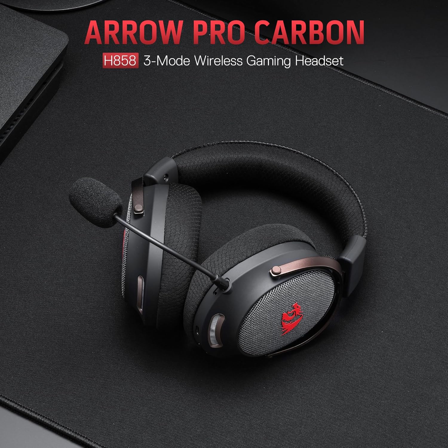 سماعة Redragon H858 بهيكل ألومنيوم ووسائد فوم ميموري