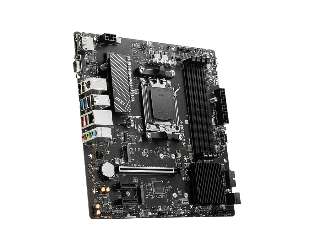 لوحة أم MSI PRO B650M-P AMD DDR5 - منظر كامل للوحة ومكوناتها