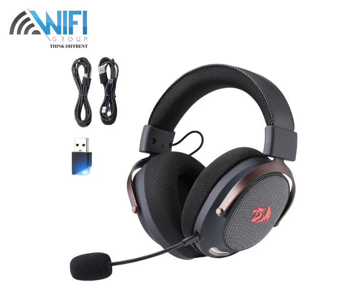 سماعة Redragon H858 Arrow Pro Carbon من الأمام - منظر كامل