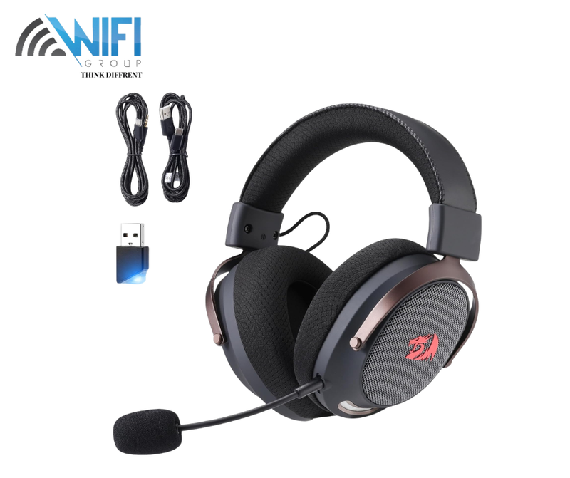 سماعة Redragon H858 Arrow Pro Carbon من الأمام - منظر كامل