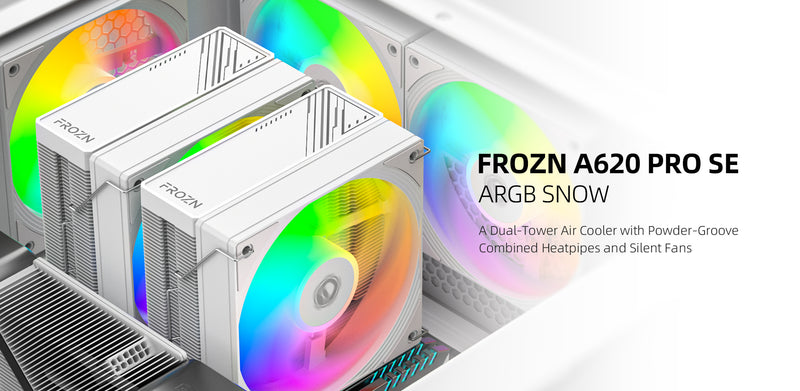 ID-COOLING FROZN A620 PRO SE ARGB 6 Heatpipe Dual Tower With 2 120mm Hydraulic Bearing Fan Snow Air Cpu Cooler