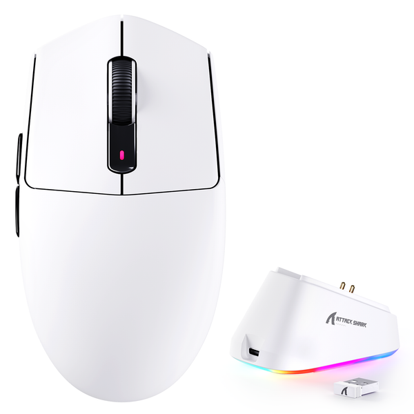 Attack Shark G3PRO lightweight three-mode mouse white
