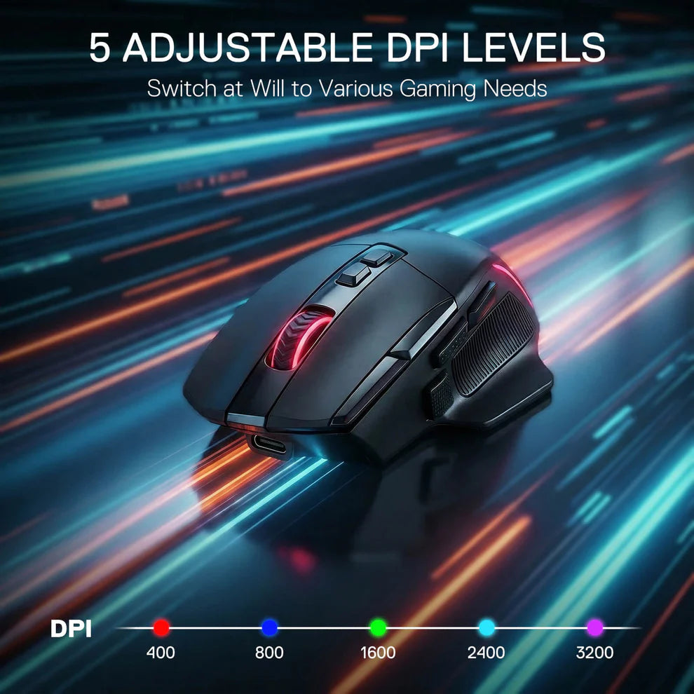 ماوس ألعاب لاسلكي Redragon Deicide Lite M816-lit بدقة 10000 نقطة لكل بوصة