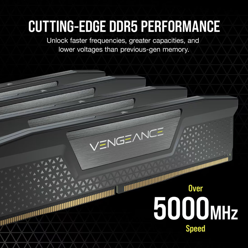 CORSAIR Vengeance DDR5 RAM 32GB (2x16GB) 6000MHz CL36 AMD Expo & Intel XMP Desktop Computer Memory - Grey