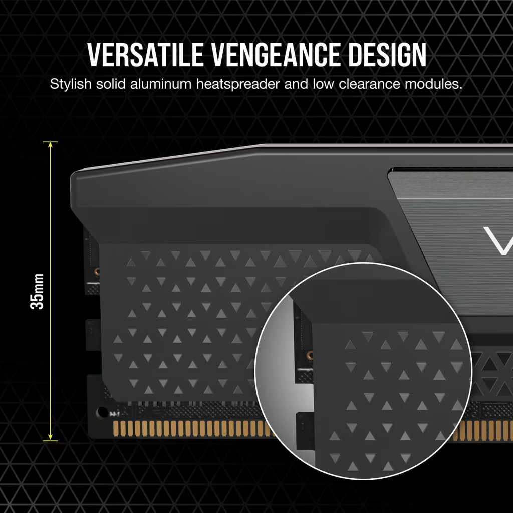 CORSAIR Vengeance DDR5 RAM 32GB (2x16GB) 6000MHz CL36 AMD Expo & Intel XMP Desktop Computer Memory - Grey