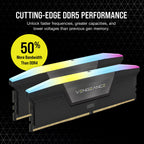 Corsair Vengeance RGB DDR5-6000MHz 48GB (2x24GB) CL36-44-44-96 Dual-Channel Kit – PC5-48000, Intel XMP 3.0, Black RGB Desktop Memory