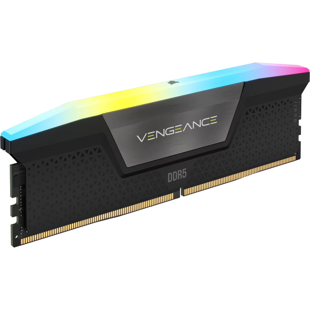Corsair Vengeance RGB DDR5-6000MHz 48GB (2x24GB) CL36-44-44-96 Dual-Channel Kit – PC5-48000, Intel XMP 3.0, Black RGB Desktop Memory
