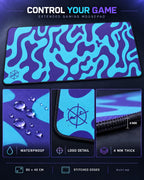 CTRL Mouse Pad 90 × 40 cm Waterproof 4 mm Rubber Base with Stitched Edges Health Noise
