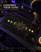 CTRL Mouse Pad 90 × 40 cm Waterproof 4 mm Rubber Base with Stitched Edges Space Trip