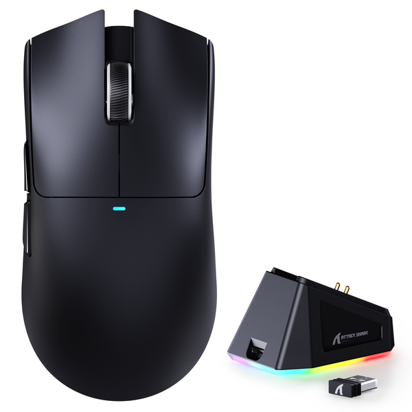 ATTACK SHARK X11 Lightweight Tri-Mode Wireless Gaming Mouse Black