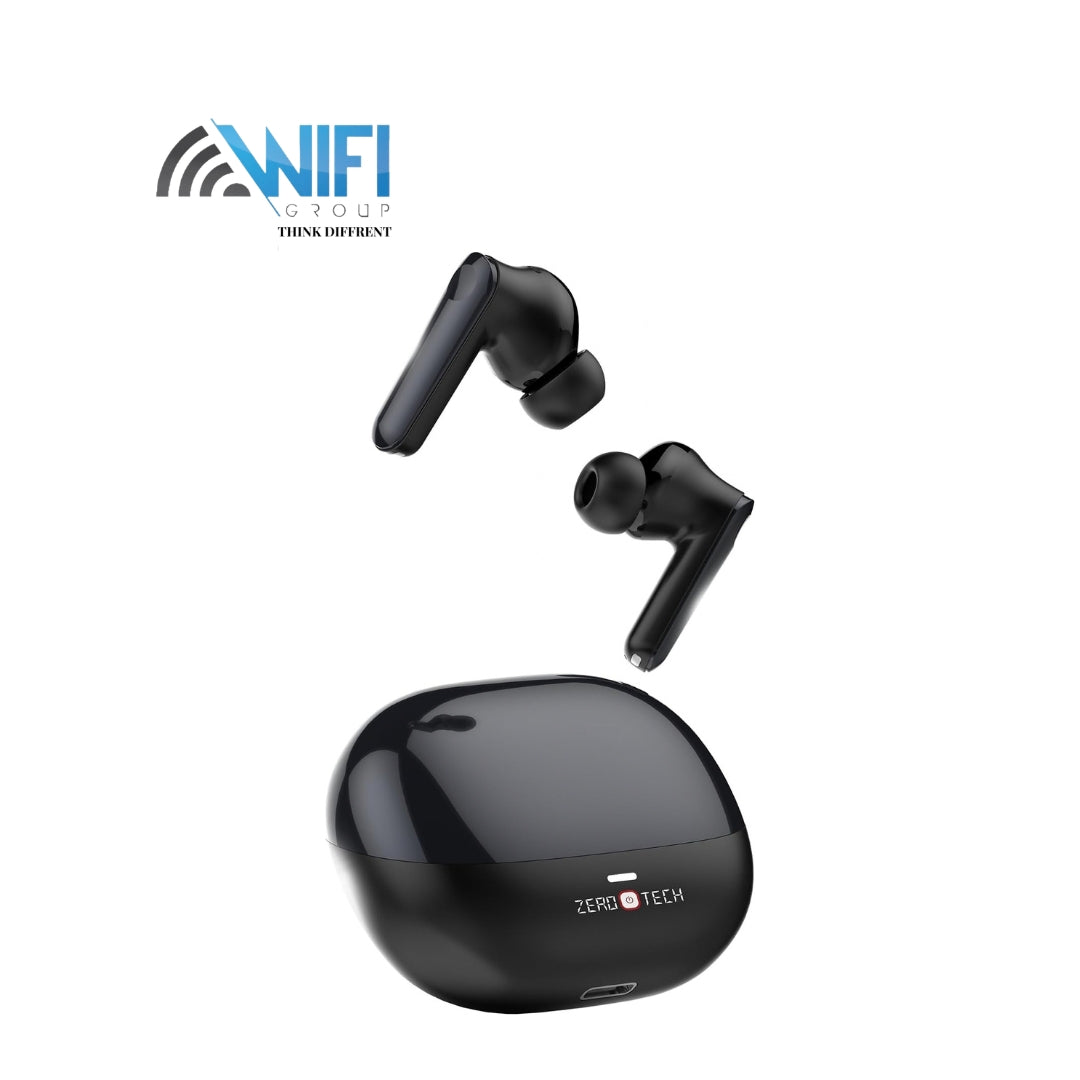 ZEROTECH Wireless Earbuds with Active Noise Cancellation, Bluetooth 5.3, 4 Mics, IPX4 Waterproof, 30 Hours Battery, ZPCE-B01i (Black)