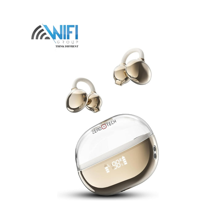 ZEROTECH Wireless Earbuds, Bluetooth 5.4, 20H Battery, IPX4 Waterproof, Dual Mic, ZPCE-C01O (Gold))