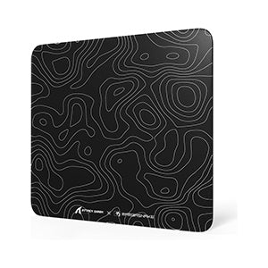 Attack Shark CM05 glass mouse pad black contour color