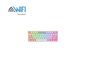 لوحة Redragon K617 Fizz 60% أبيض/وردي - WiFi Group
